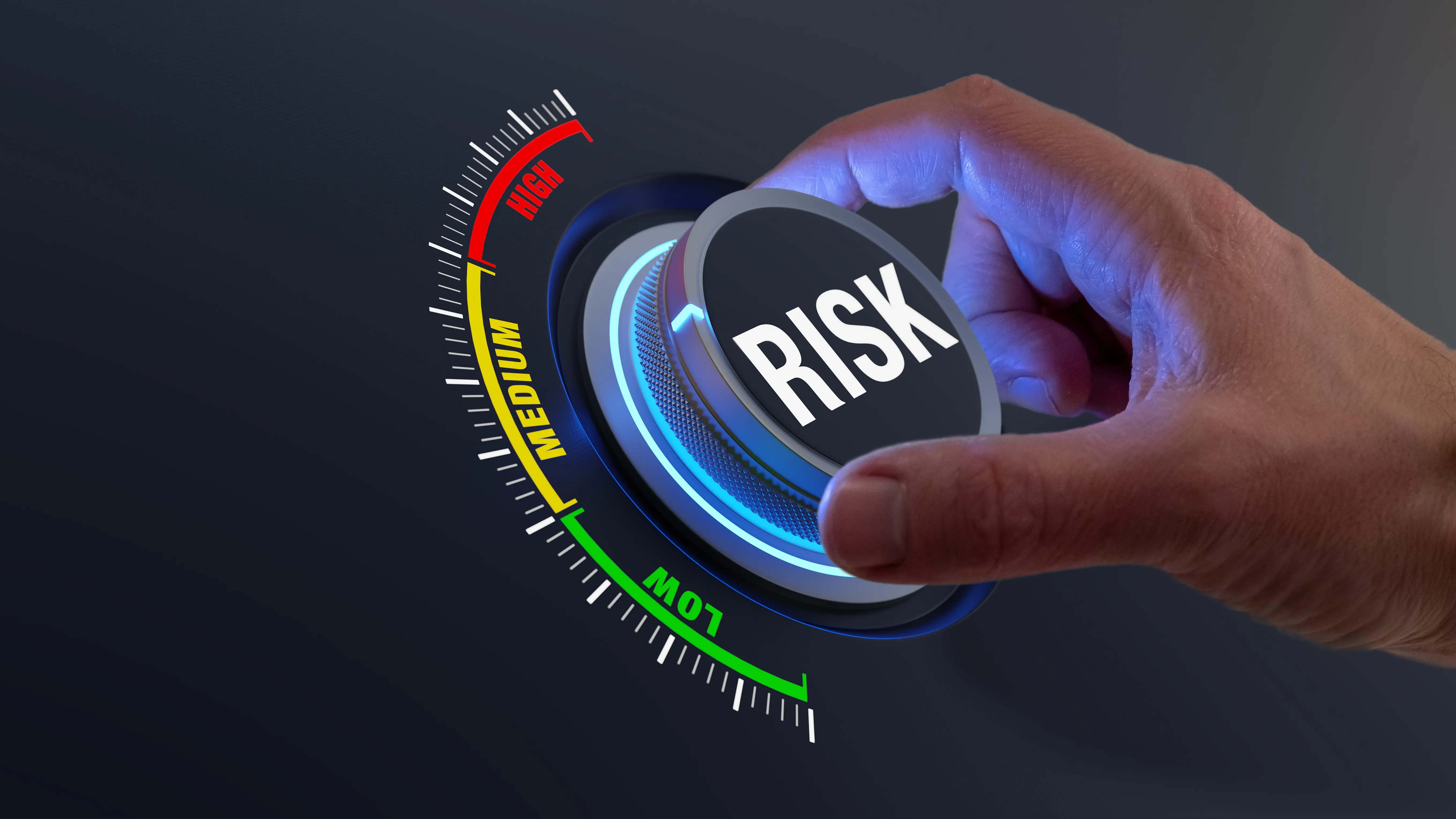 a regulator with risk wriitten on it