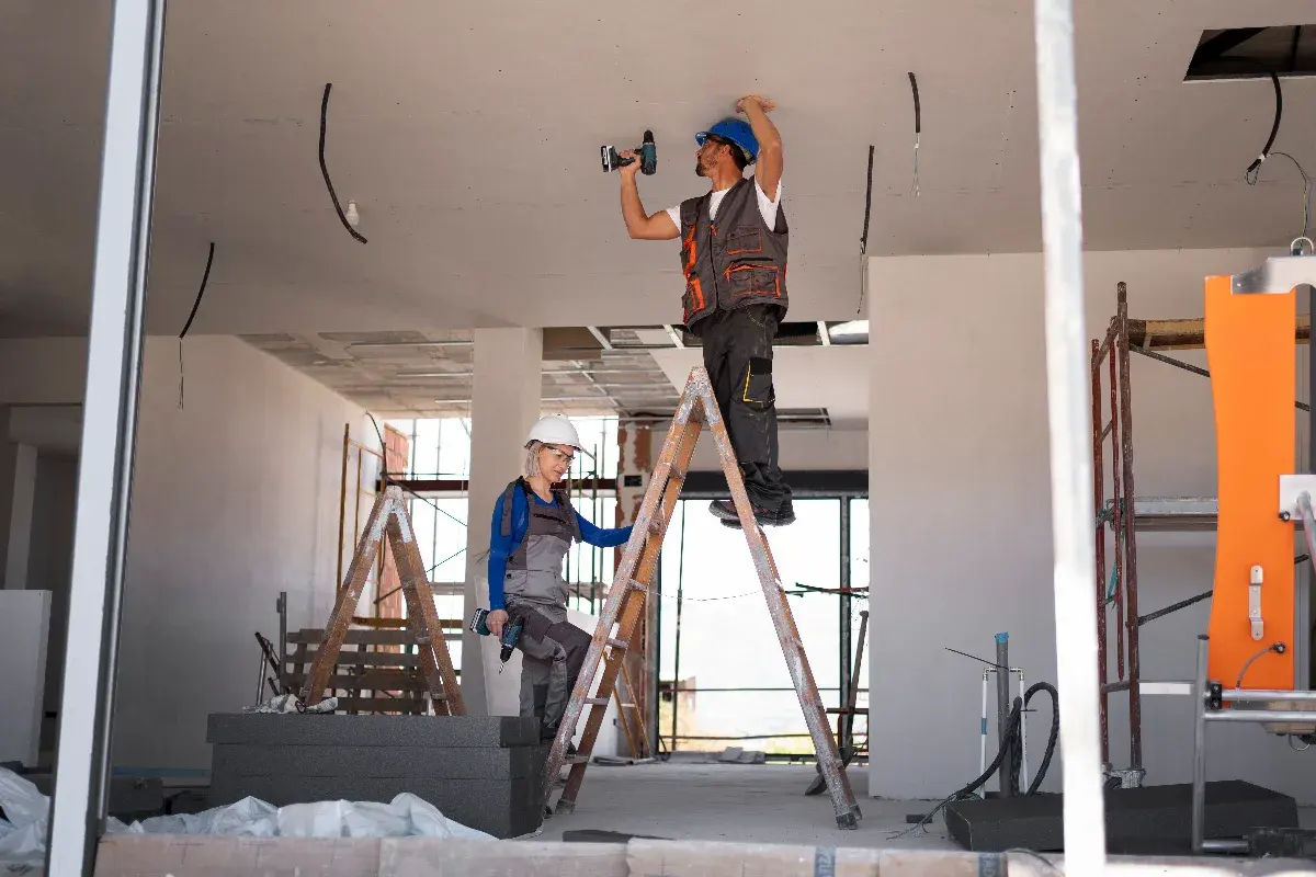 a person doing room extension 
